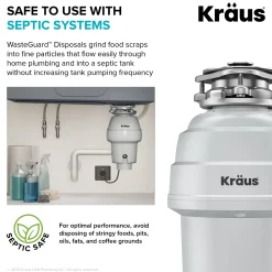 Sale WasteGuard 1 HP Continuous Feed Garbage Disposal with Ultra-Quiet Motor Garbage Disposals & Parts