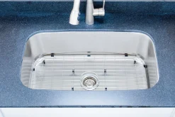 Best 32" 16-Gauge Undermount Single Bowl Stainless Steel Kitchen Sink with Grid Rack and Basket Strainer Stainless Steel Sinks|Single Bowl Sinks