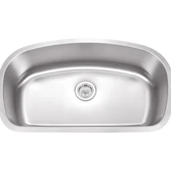 Best 33" 18-Gauge Undermount Single Bowl Stainless Steel Kitchen Sink Stainless Steel Sinks|Single Bowl Sinks