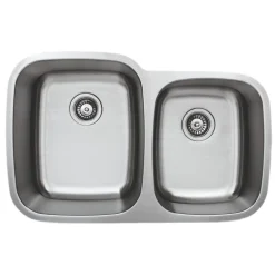 Sale 32" 16-Gauge Undermount Double Bowl Stainless Steel Kitchen Sink Stainless Steel Sinks|Double Bowl Sinks