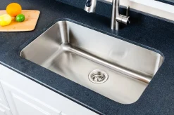 Online 30" 18-Gauge Undermount Single Bowl Stainless Steel Kitchen Sink with Grid Rack and Basket Strainer Stainless Steel Sinks|Single Bowl Sinks