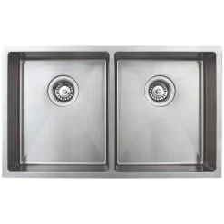 Outlet Handcrafted 30" 18-Gauge Undermount 50/50 Double Bowl ADA Compliant Stainless Steel Kitchen Sink Ada Compliant|Stainless Steel Sinks