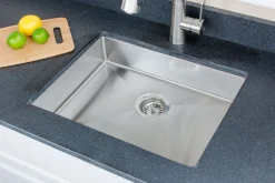 Clearance Handcrafted 23" 18-Gauge Undermount Single Bowl ADA Compliant Stainless Steel Kitchen Sink with Strainer Ada Compliant|Stainless Steel Sinks