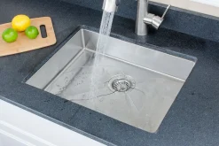 Clearance Handcrafted 23" 18-Gauge Undermount Single Bowl ADA Compliant Stainless Steel Kitchen Sink with Strainer Ada Compliant|Stainless Steel Sinks