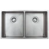 Handcrafted 30" 18-Gauge Undermount 50/50 Double Bowl ADA Compliant Stainless Steel Kitchen Sink with Strainer Ada Compliant|Stainless Steel Sinks