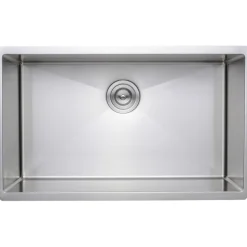 Sale Handcrafted 30" 16-Gauge Undermount Single Bowl Stainless Steel Kitchen Sink Stainless Steel Sinks|Single Bowl Sinks
