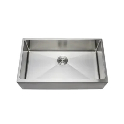 Hot Handcrafted 33" 16-Gauge Apron Front Farmhouse Single Bowl Stainless Steel Kitchen Sink Stainless Steel Sinks|Single Bowl Sinks
