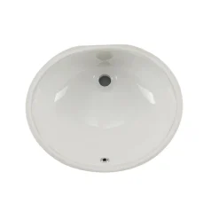17-Inch Oval Undermount Single Bowl Bathroom Sink Undermount