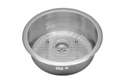 Sale 19" Round 18-Gauge Undermount Single Bowl Stainless Steel Kitchen Bar Sink with Grid Rack and Strainer Stainless Steel Sinks|Single Bowl Sinks