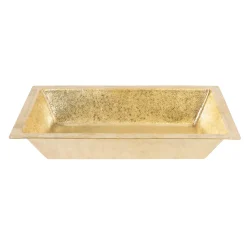Outlet 22" x 14" Brass Heavy Gauge Bathroom Sink Undermount