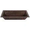 New 22" x 14" Heavy Gauge Copper Bathroom Sink Undermount