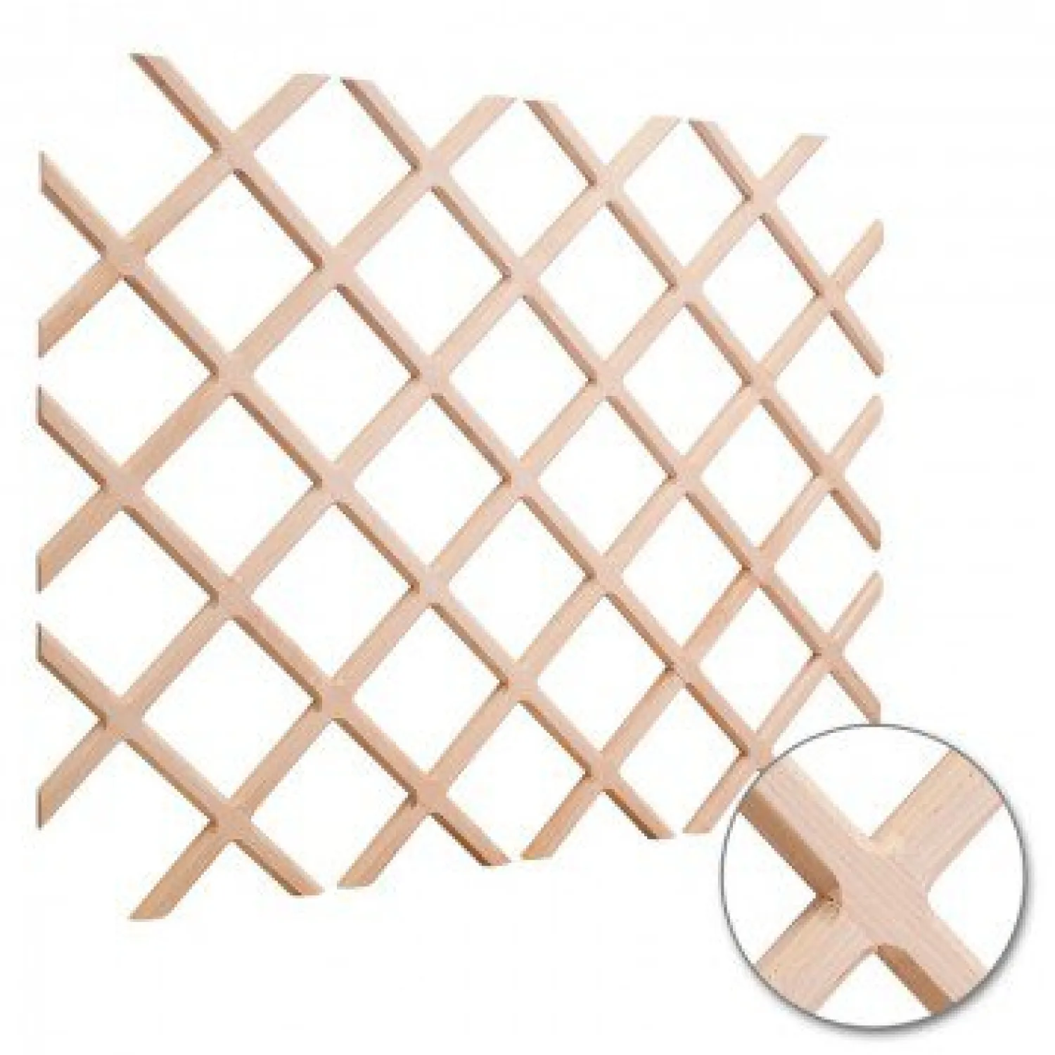 36" x 48" Wine Lattice Rack with Bevel Storage & Organization