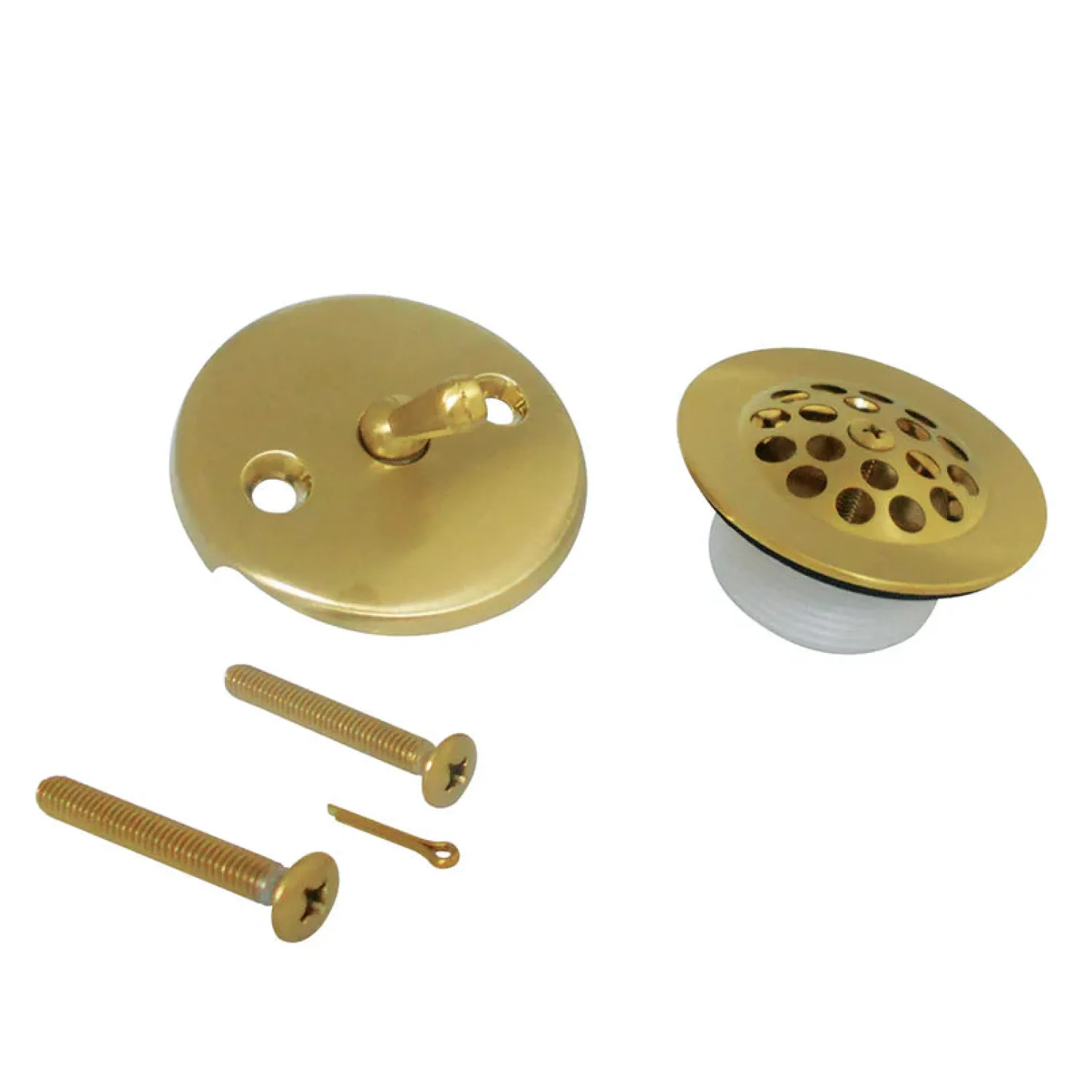 Best Zinc Alloy Trip Lever Tub Drain Conversion Kit in Brushed Brass Tub Drains