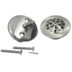 Hot Zinc Alloy Trip Lever Tub Drain Conversion Kit in Brushed Nickel Tub Drains