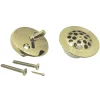 Hot Zinc Alloy Trip Lever Tub Drain Conversion Kit in Polished Brass Tub Drains